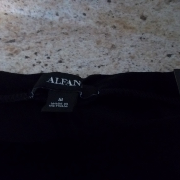 NWT ALFANI WIDE LEG MEDIUM BLACK SPARKLE SLACKS - Picture 3 of 4